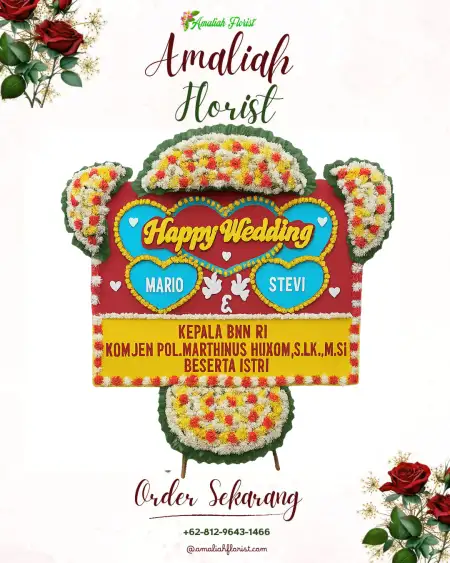 Papan Bunga Pernikahan Watujaya